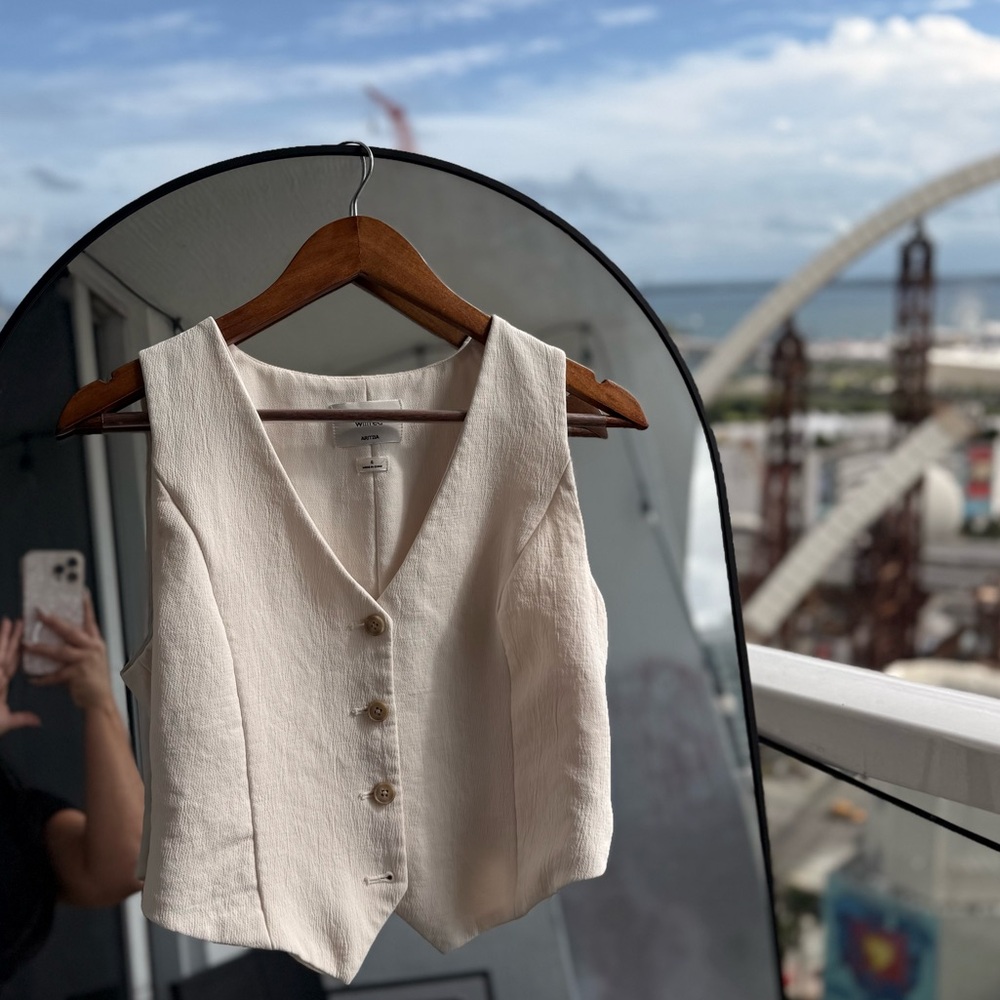 🤍 Aritzia Wilfred Pacino Vest - Crepette™ in Light Birch